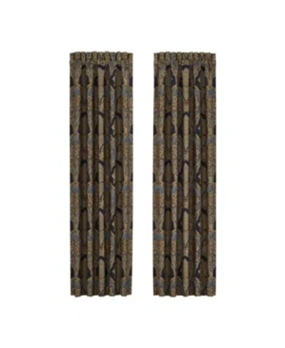 J Queen New York Bristol Window Panel Pair, 50" X 84" In Indigo