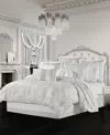 J Queen New York Brunello 4 Piece Comforter Set, California King In Platinum