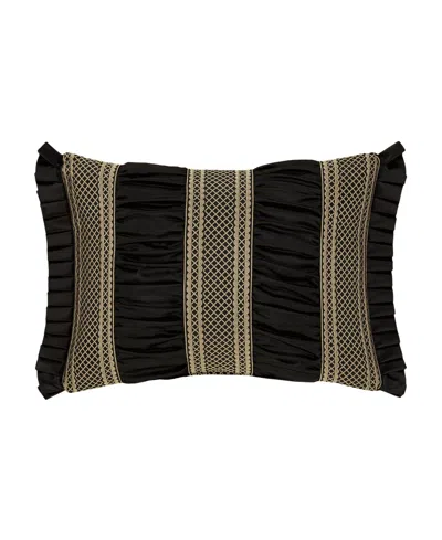 J Queen New York Brunello Boudoir Decorative Pillow, 15" X 20" In Black