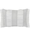 J Queen New York Brunello Boudoir Decorative Pillow, 15" X 20" In Platinum
