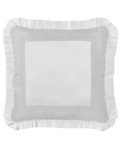 J Queen New York Brunello Square Decorative Pillow, 20" X 20" In Platinum