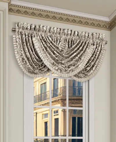 J Queen New York Brunello Window Waterfall Valance, 33" X 43" In Brown