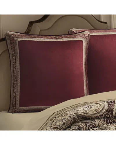J Queen New York J. Queen New York Calistoga Euro Sham In Burgundy