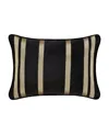 J Queen New York Calvari Boudoir Decorative Pillow, 15" X 20" In Black