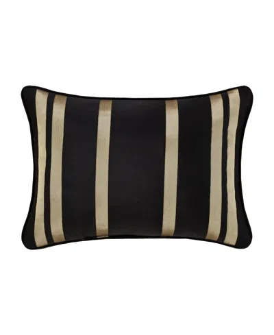 J Queen New York Calvari Boudoir Decorative Pillow, 15" X 20" In Black