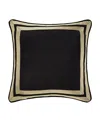 J Queen New York Calvari Decorative Pillow, 20" X 20" In Black
