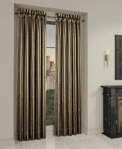 J Queen New York Calvari Window Panel Pair, 50" X 95" In Black