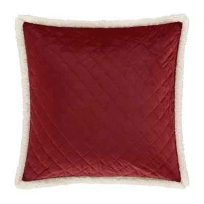J Queen New York Casey Sherpa - Euro Quilted Sham In Crimson