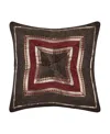J Queen New York Cerino Decorative Pillow, 18" X 18" In Chocolate
