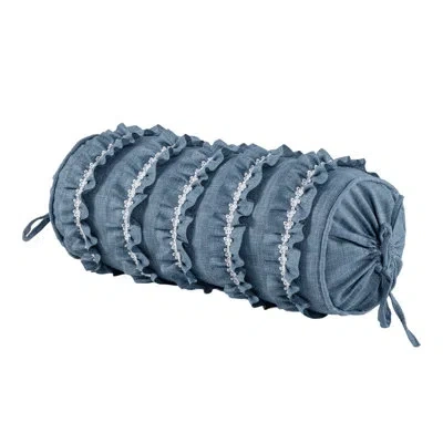 J Queen New York Chantalee Neckroll Pillow In Denim