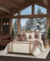 J Queen New York Christopher Plaid 3pc. Duvet Cover Set, King/california King In Red