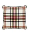 J Queen New York Christopher Plaid Sham, European In Red