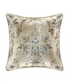 J Queen New York Jacqueline Decorative Pillow, 18" X 18" In Ivory
