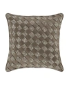 J Queen New York Cracked Ice Decorative Pillow, 18" X 18" In Taupe