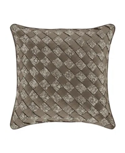J Queen New York Cracked Ice Decorative Pillow, 18" X 18" In Taupe