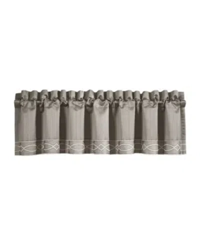 J Queen New York Deco Straight Window Valance Bedding In Silver-tone