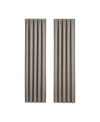 J Queen New York Deco Window Panel Pair, 50" X 84" In Silver-tone
