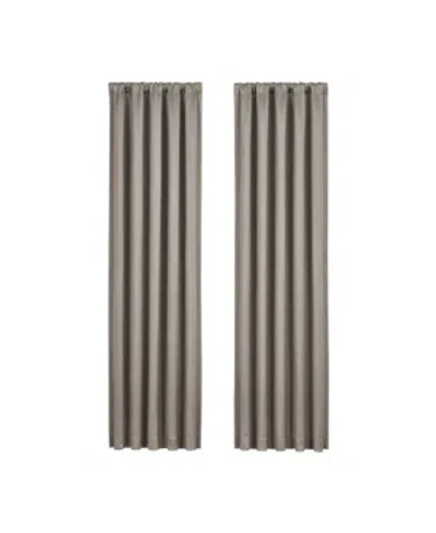 J Queen New York Deco Window Panel Pair, 50" X 84" In Silver-tone