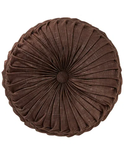 J Queen New York J. Queen New York Destiny Tufted Round Decorative Throw Pillow In Brown