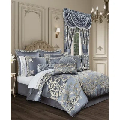 J Queen New York Dicaprio 4pc. Comforter Set In Powder Blue;powder Blue
