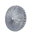 J Queen New York Dicaprio Tufted Round Decorative Pillow In Powder Blue