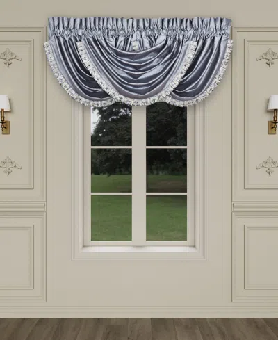 J Queen New York Dicaprio Window Waterfall Valance In Powder Blue