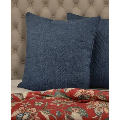 J Queen New York Enchanted Garden Euro Sham In Navy