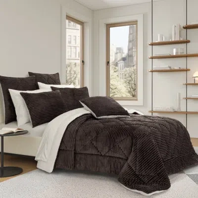 J Queen New York Everett 3pc. Comforter Set In Mocha