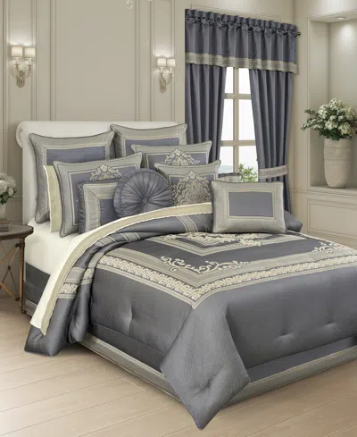 J Queen New York Excelsior 4-pc. Comforter Set, California King In Blue