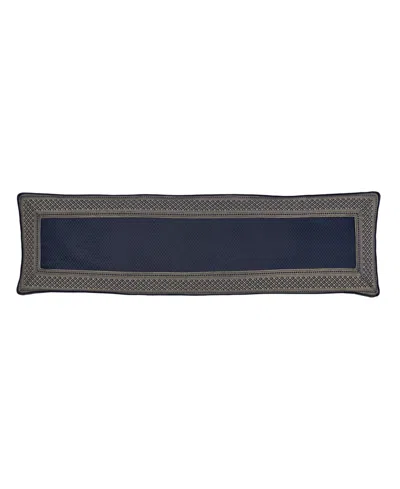 J Queen New York Excelsior Bolster Decorative Pillow, 15" X 52" In Blue