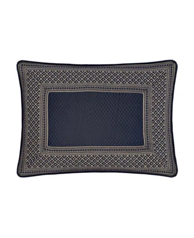 J Queen New York Excelsior Boudoir Decorative Pillow, 13" X 21" In Blue