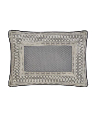 J Queen New York Excelsior Boudoir Decorative Pillow, 13" X 21" In Blue