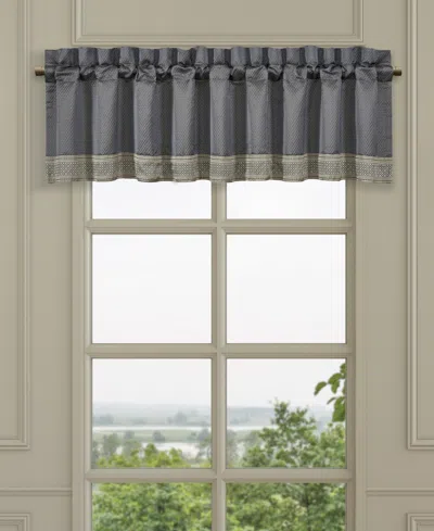 J Queen New York Excelsior Window Straight Valance, 18" X 88" In Gray