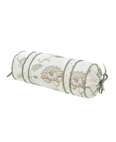 J Queen New York Fairview Neckroll Pillow, 7" X 17" In Sage
