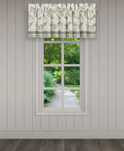 J Queen New York Fairview Window Straight Valance, 18" X 88" In Sage
