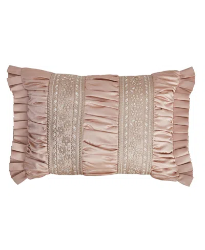 J Queen New York Fiorello Boudoir Decorative Pillow, 15" X 20" In Blush