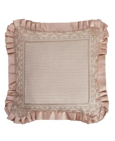 J Queen New York Fiorello Decorative Pillow, 20" X 20" In Blush