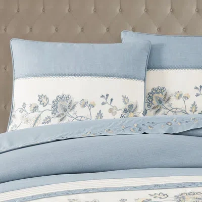 J Queen New York Garden Bloom 4pc. Comforter Set Chambray