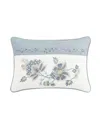 J Queen New York Garden Bloom Boudoir Decorative Pillow, 14" X 20" In Blue
