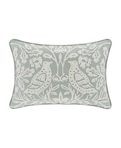 J Queen New York Garden View Decorative Pillow, 18" X 18" In Blue