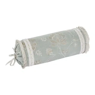 J Queen New York Garden View Neckroll Pillow Spa In Spa Blue