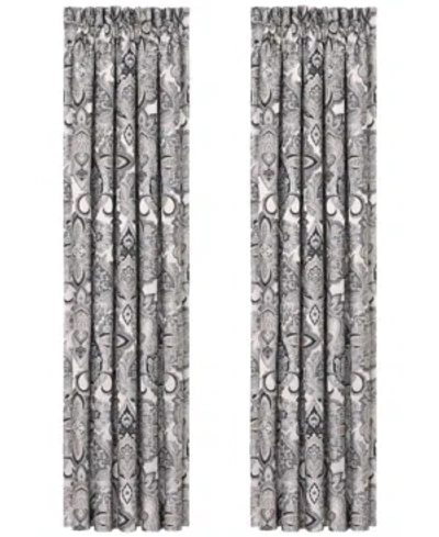 J Queen New York Guiliana Window Panel Pair, 50" X 84" In Silver