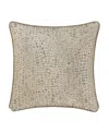 J Queen New York Habitat Crocodile Skin Decorative Pillow, 18" X 18" In Neutral