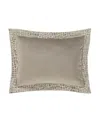 J Queen New York Habitat Embossed Boudoir Decorative Pillow, 12" X 16" In Neutral