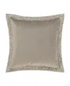 J Queen New York Habitat Embossed Decorative Pillow, 20" X 20" In Neutral