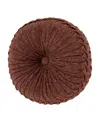 J Queen New York Harvest Moon Tufted Decorative Pillow, 15" Round In Harvest
