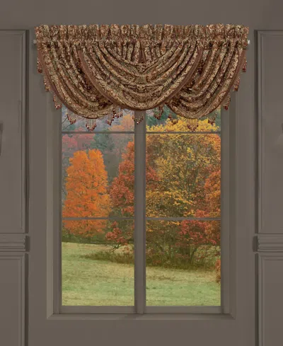 J Queen New York Harvest Moon Waterfall Window Valance, 33" X 49"