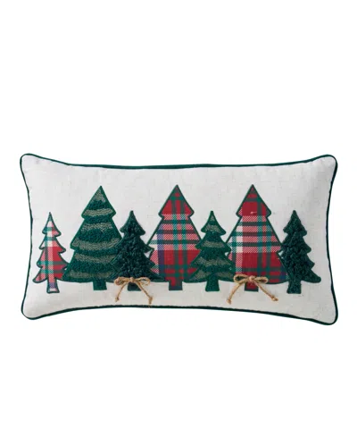 J Queen New York Heathered Pillow Boudoir Decorative Pillow, 12" X 24" In Green
