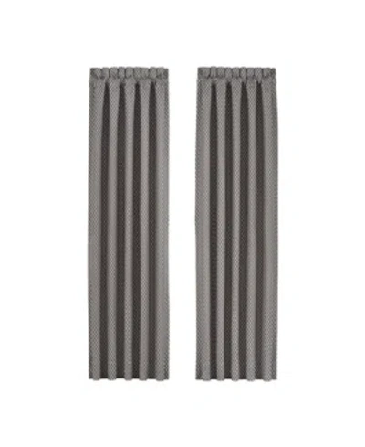J Queen New York Houston Window Panel Pair, 50" X 84" In Charcoal