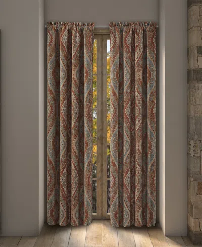 J Queen New York Jackson Lodge Window Panel Pair, 50" X 84" In Clay